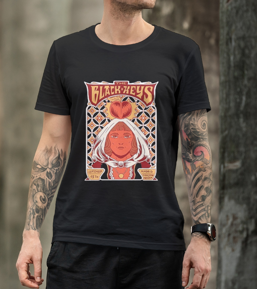 The Black Keys Peaches N Kream World Tour 2026 Madrid Movistar Arena September 13th T-Shirt