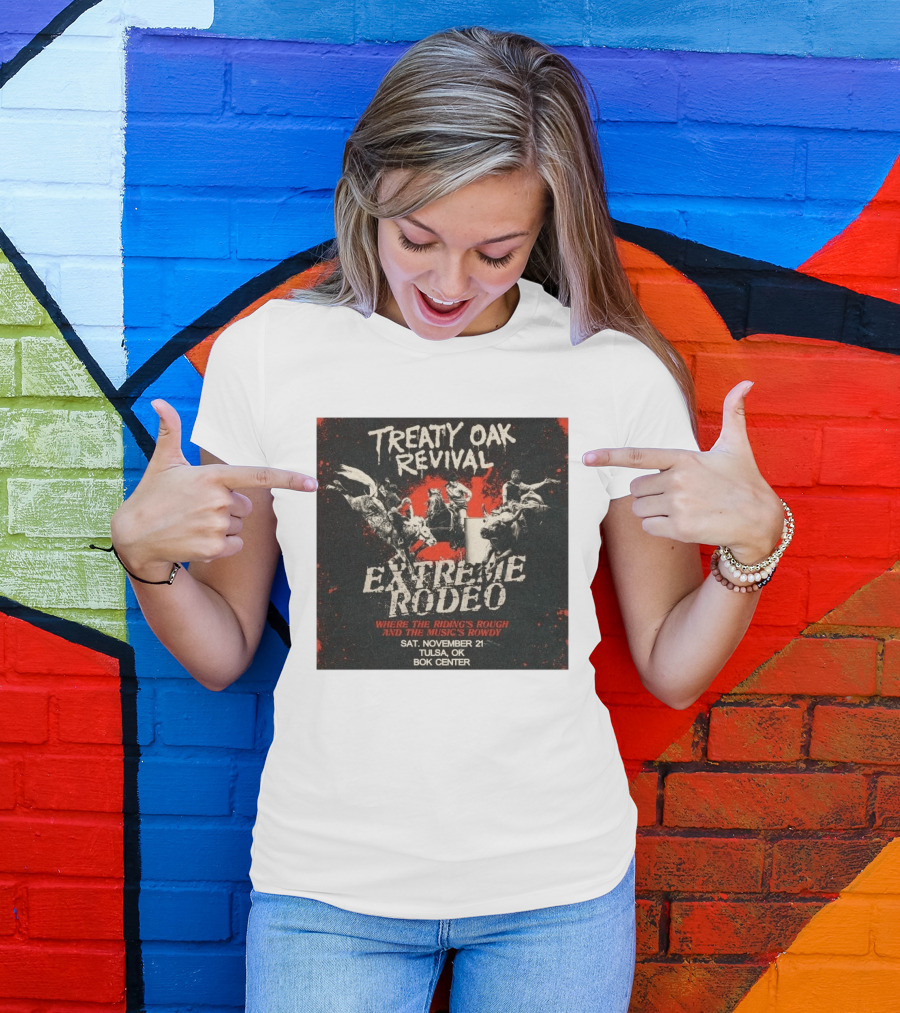 Treaty Oak Revival Extreme Rodeo Tulsa OK November 21 Bok Center Event T-Shirt
