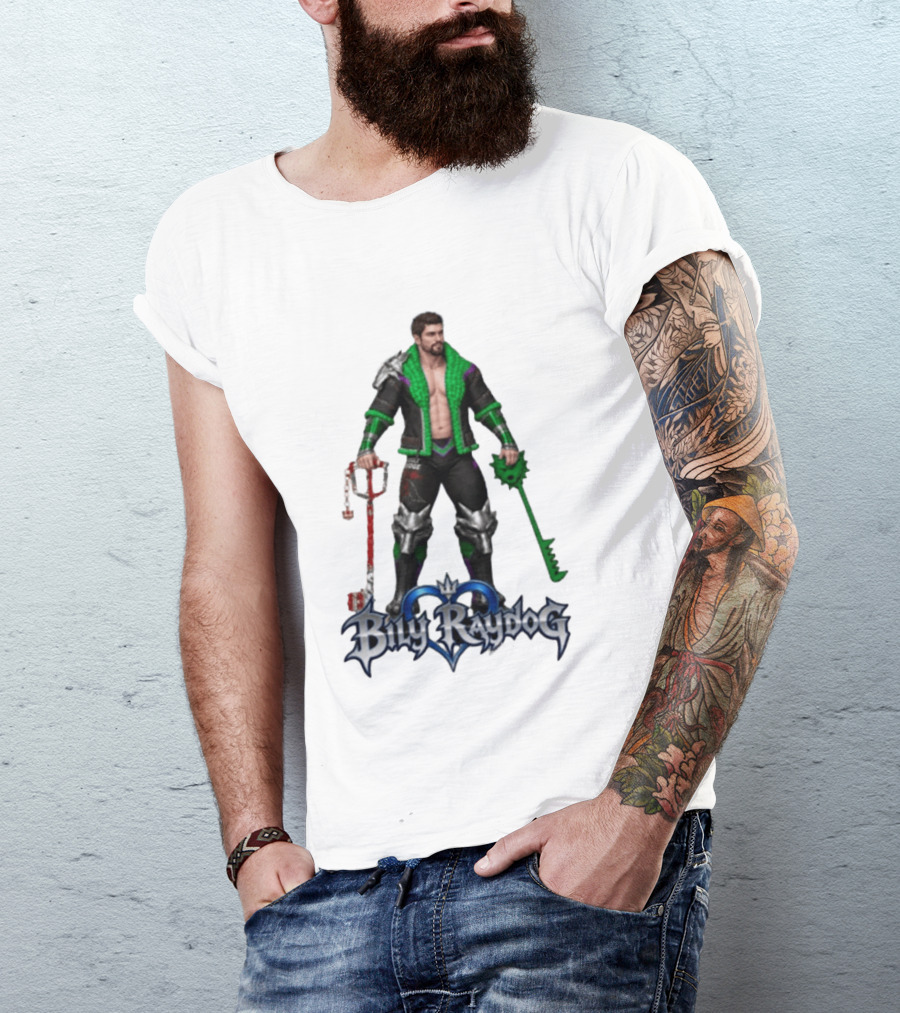 Billy Raydog Kingdom Hearts Crossover Character With Chains And Keys T-Shirt