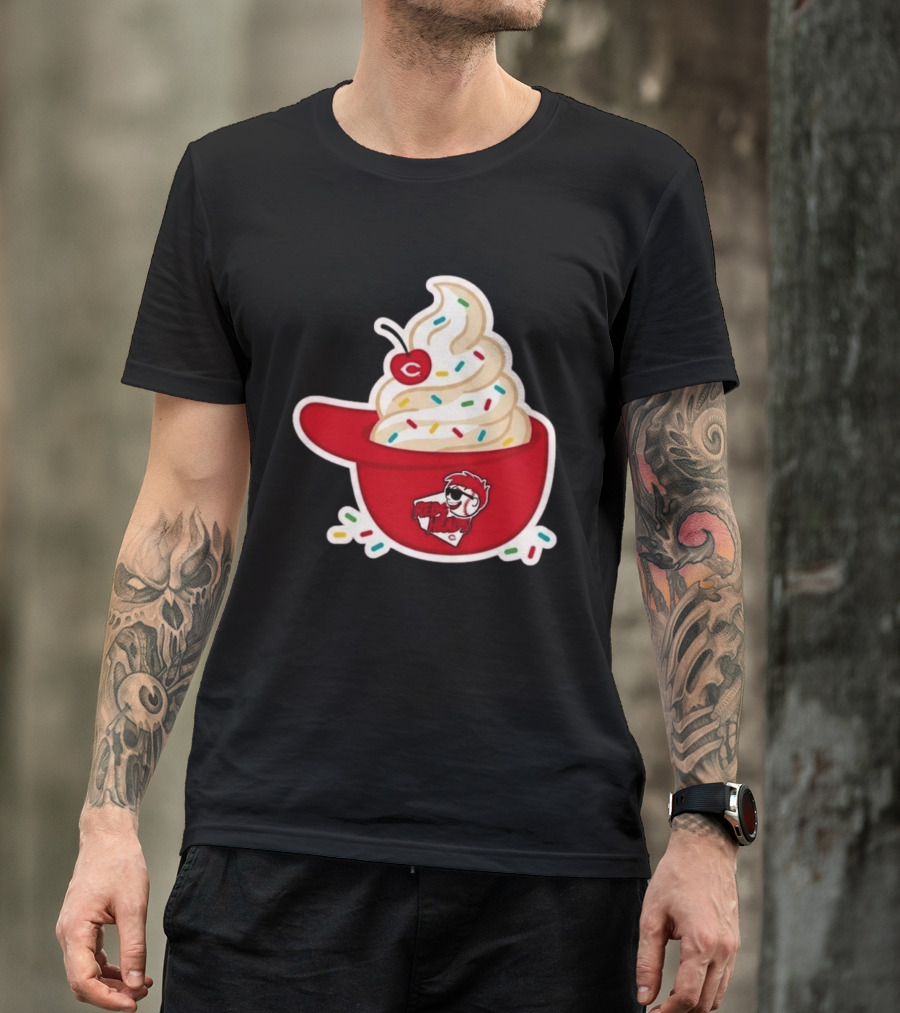 2026 Reds Heads Extra Innings Ice Cream Baseball Cap T-Shirt