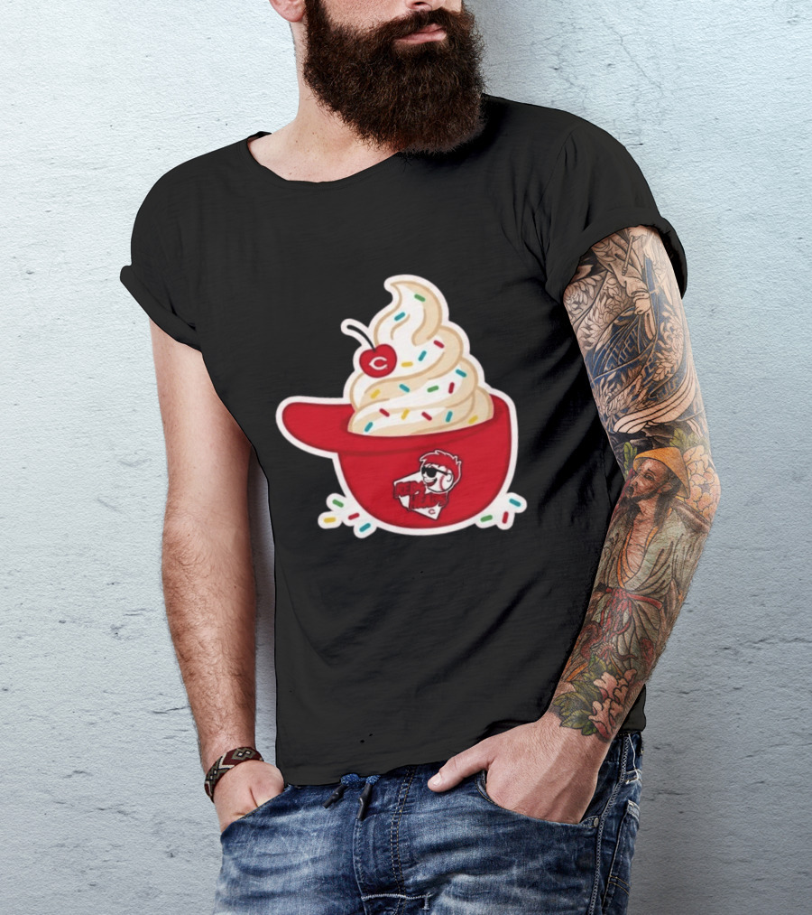 2026 Reds Heads Extra Innings Ice Cream Baseball Cap T-Shirt