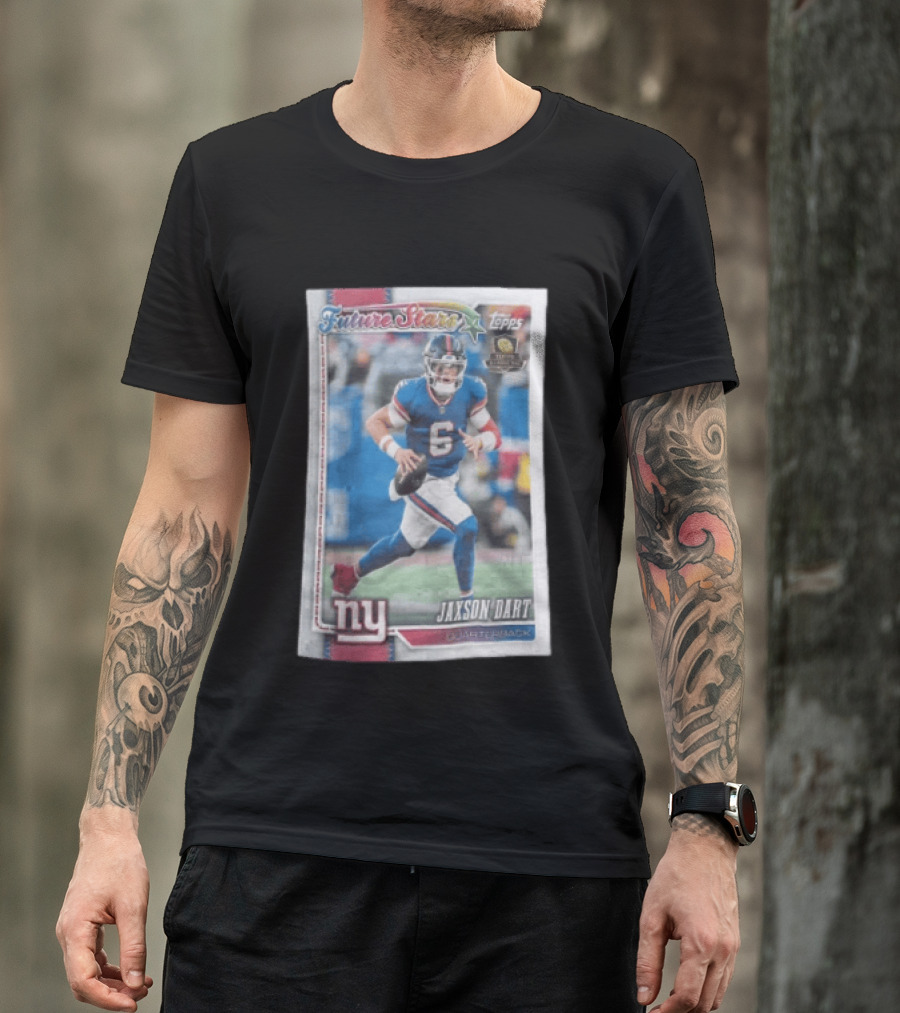 2026 Topps Future Stars Jaxson Dart New York Giants Quarterback T-Shirt