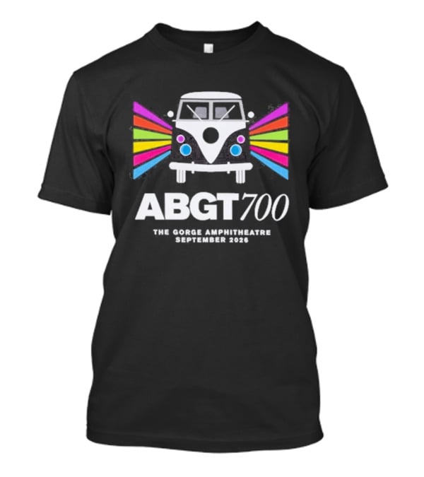 ABGT700 Gorge Amphitheatre September 2023 Festival Bus Rainbow T-Shirt