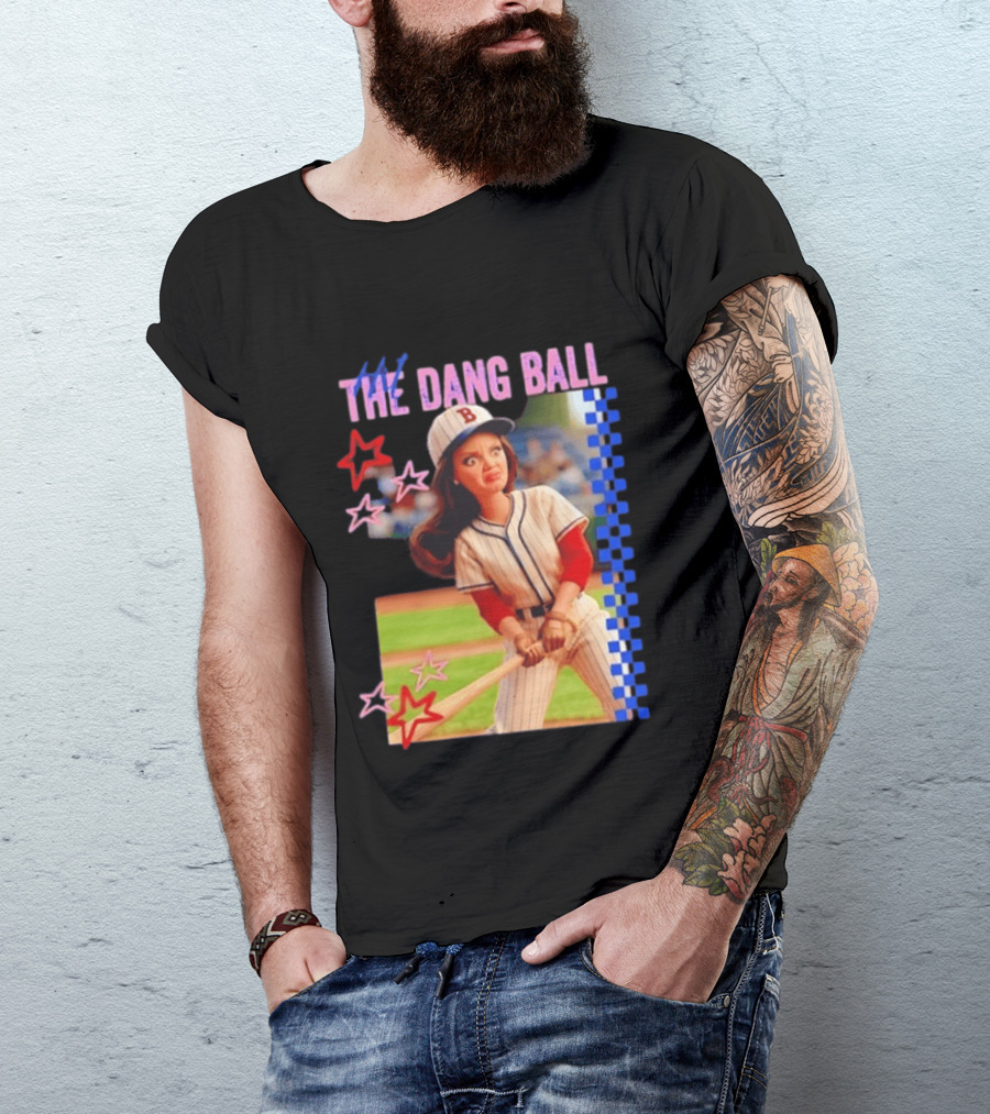 Barbie Ballfield Hit The Dang Ball Baseball Player Doll Vintage Stars T-Shirt