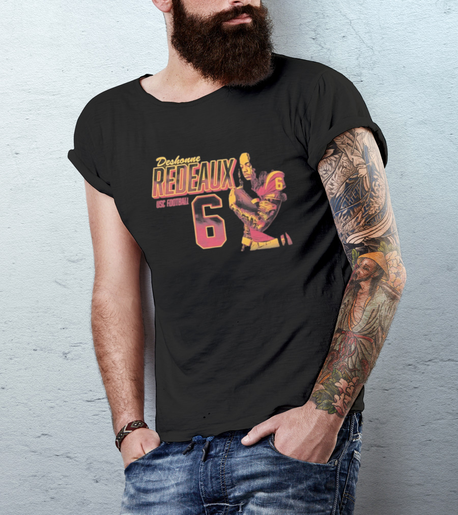 Deshonne Redeaux USC Football Number 6 T-Shirt
