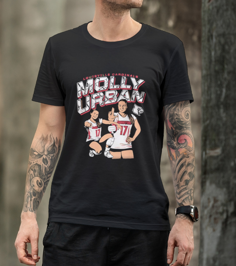 Molly Urban Louisville Cardinals Volleyball Number 17 T-Shirt
