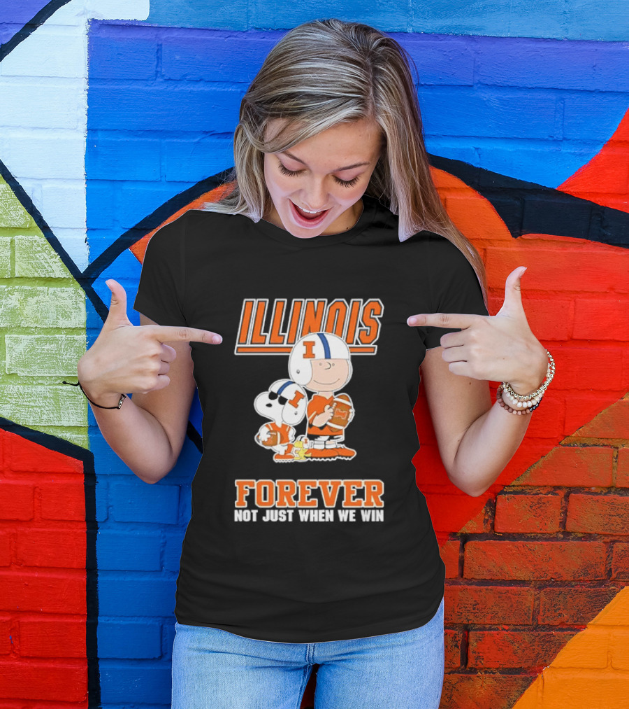 Illinois Fighting Illini Charlie Brown Forever Not Just When We Win T-Shirt