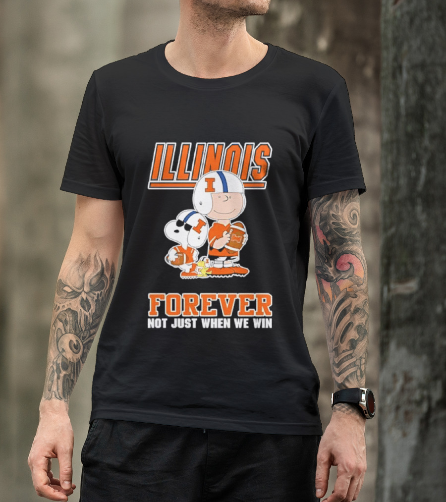 Illinois Fighting Illini Charlie Brown Forever Not Just When We Win T-Shirt