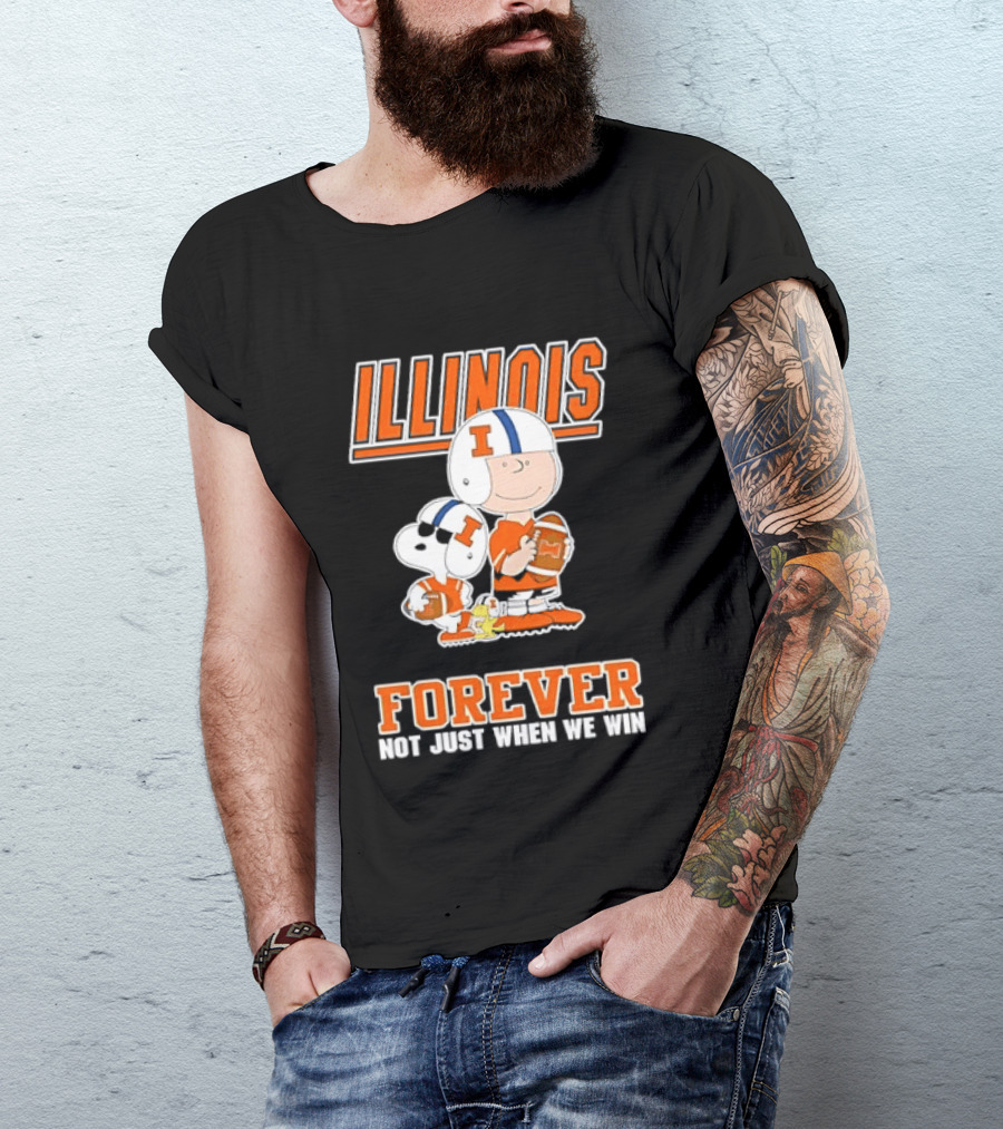 Illinois Fighting Illini Charlie Brown Forever Not Just When We Win T-Shirt