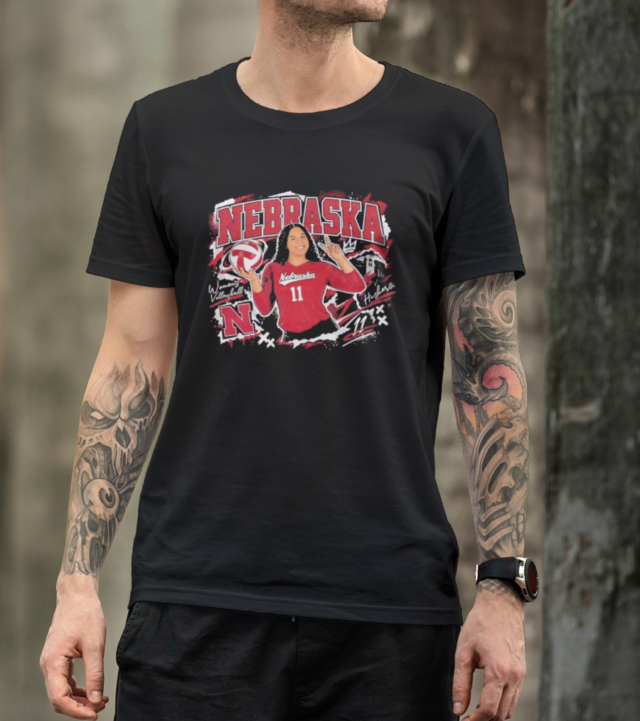 Nebraska Volleyball Teraya Sigler 11 Streetwear T-Shirt