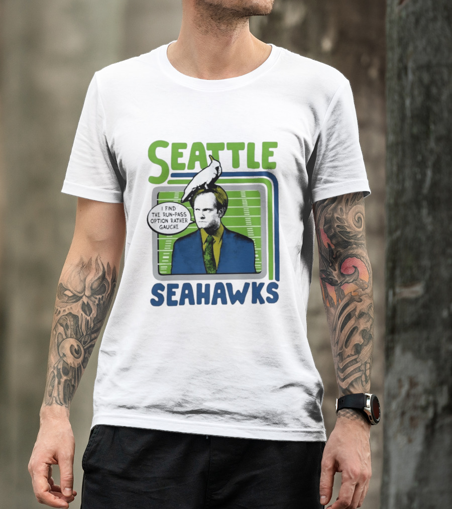 Kelsey Grammer Seahawks Run Pass Option Gauche T-Shirt