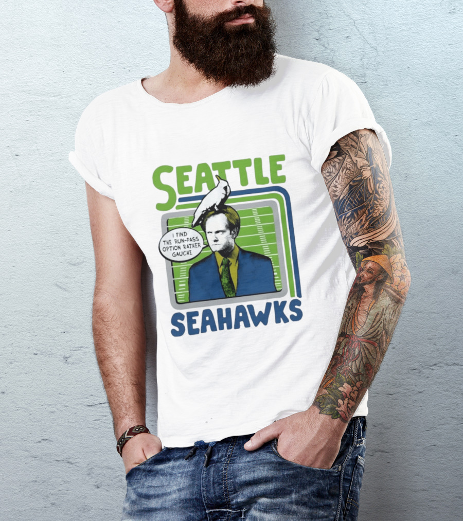 Kelsey Grammer Seahawks Run Pass Option Gauche T-Shirt