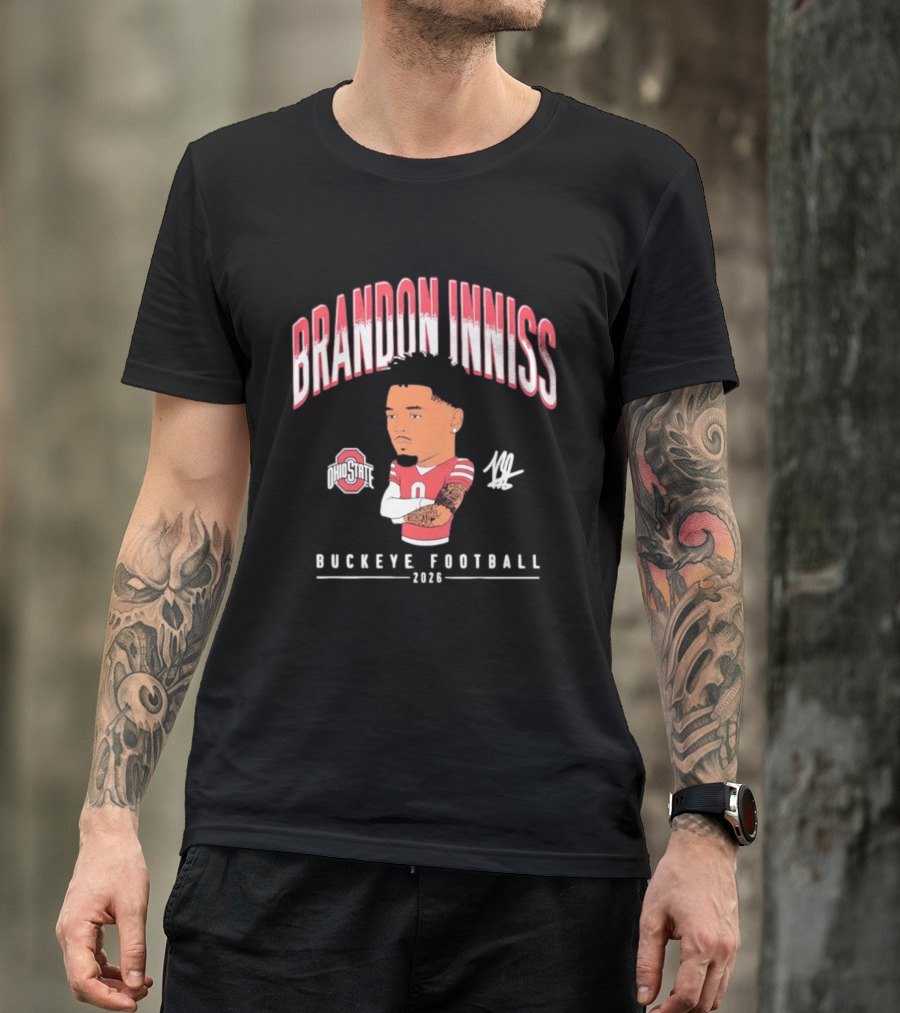 Ohio State Buckeyes Brandon Inniss 2026 Football Caricature T-Shirt