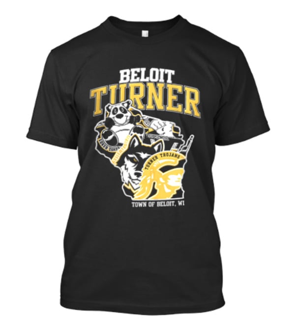 Beloit Turner Trojans Wisconsin Mascots Wolf Trojan Town Of Beloit WI T-Shirt