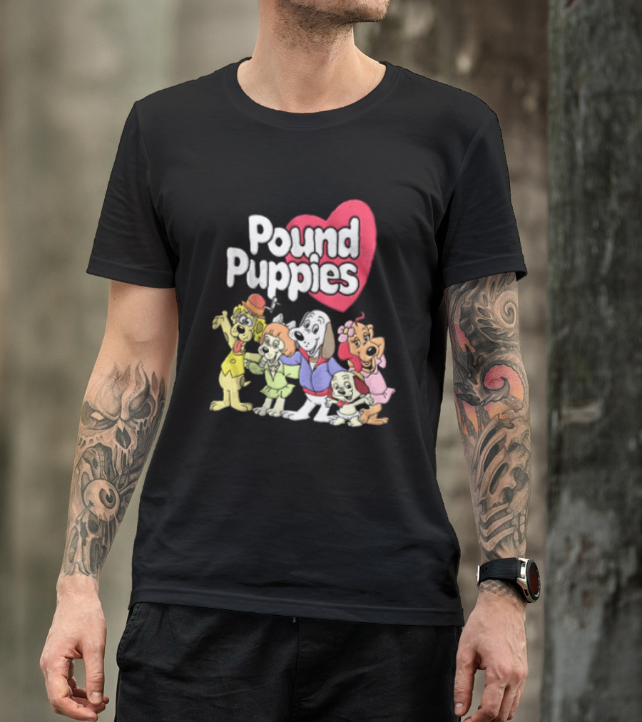 Pound Puppies Heartwarming Cartoon Characters T-Shirt