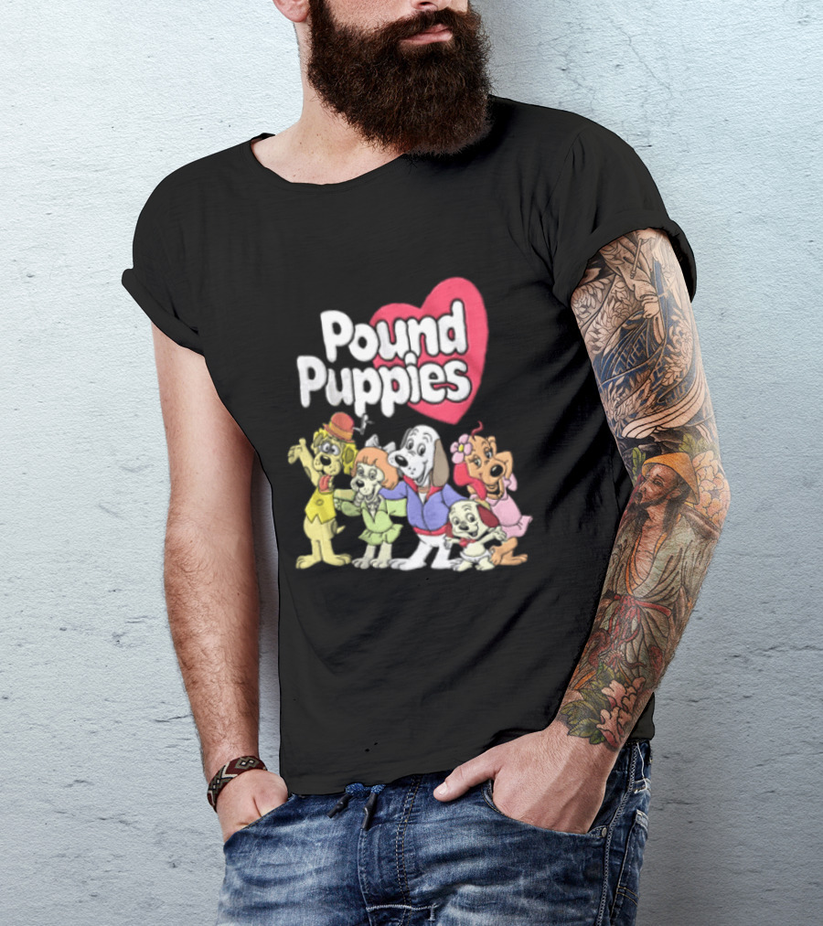 Pound Puppies Heartwarming Cartoon Characters T-Shirt