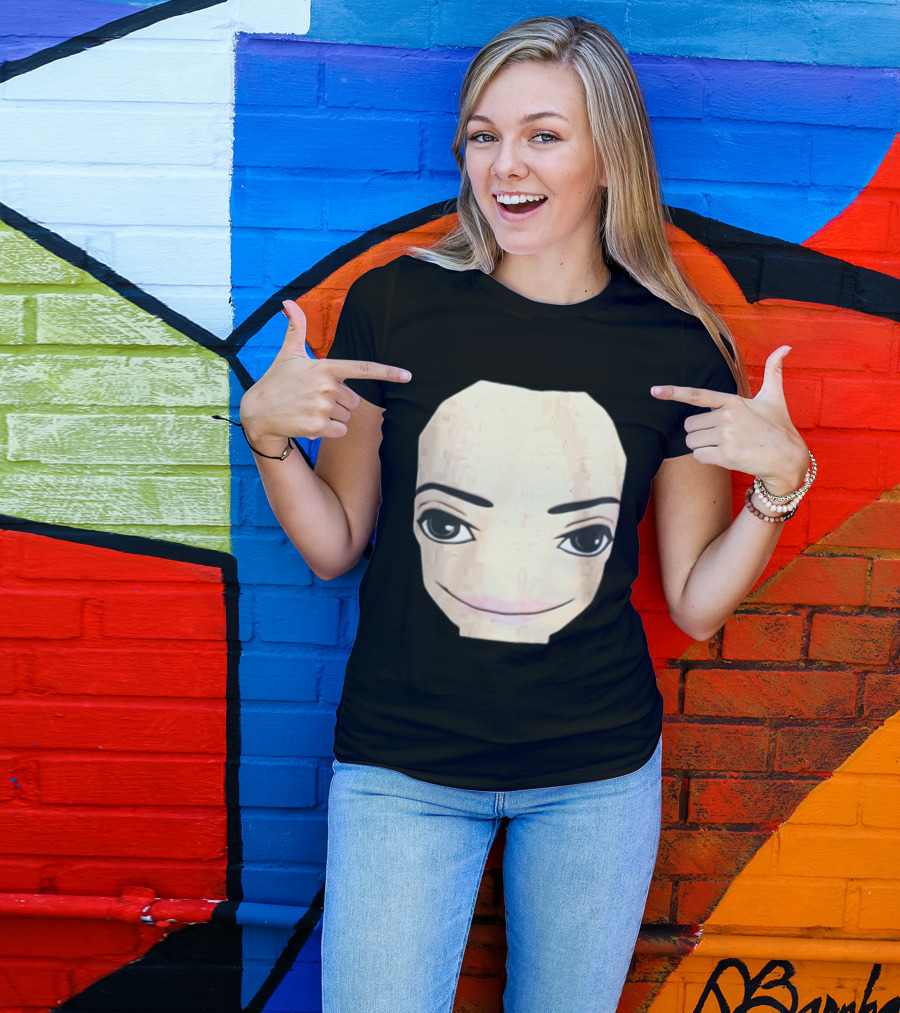 Roblox Avatar Smirking Face Female T-Shirt