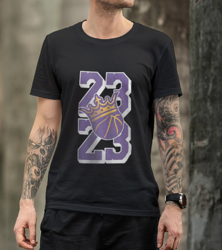 Sacramento Kings NBA 23 Crown Purple Basketball T-Shirt