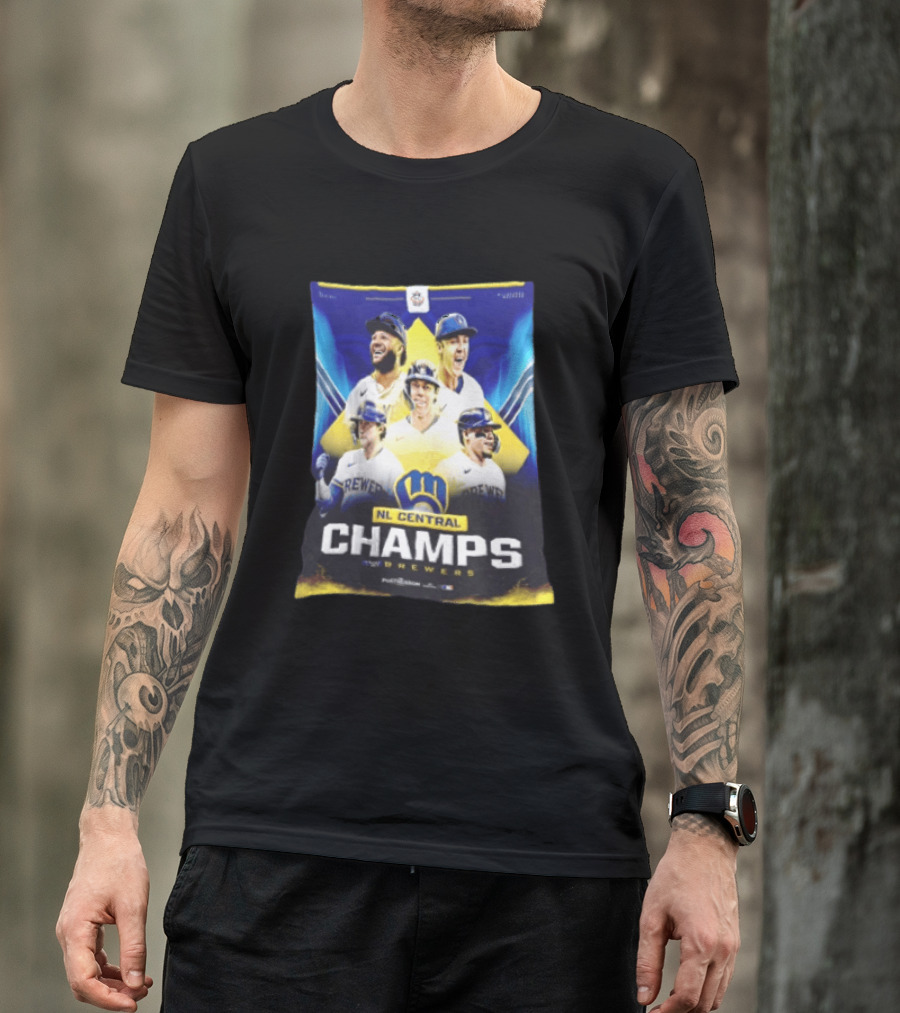 NL Central Champs Brewers Postseason Milwaukee Brewers Fan Gear 2026 T-Shirt