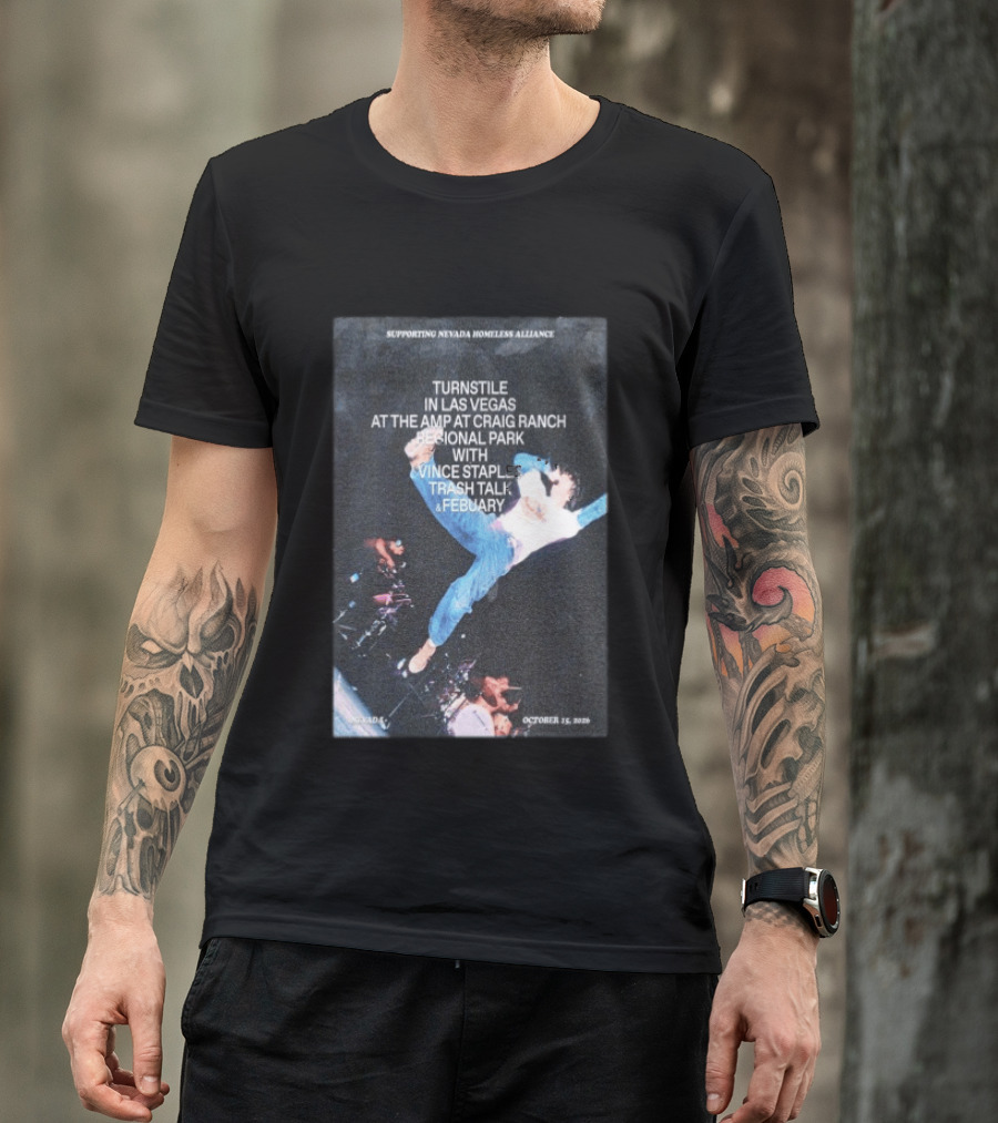 Turnstile Las Vegas October 15 2026 Craig Ranch Regional Park Vince Staples Trash Talk Febuary Concert Event T-Shirt