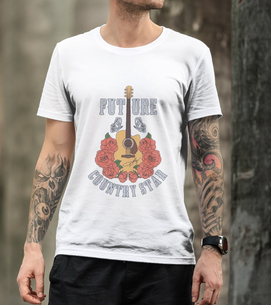 Future Country Star Dolly Parton 2026 Roses Guitar T-Shirt