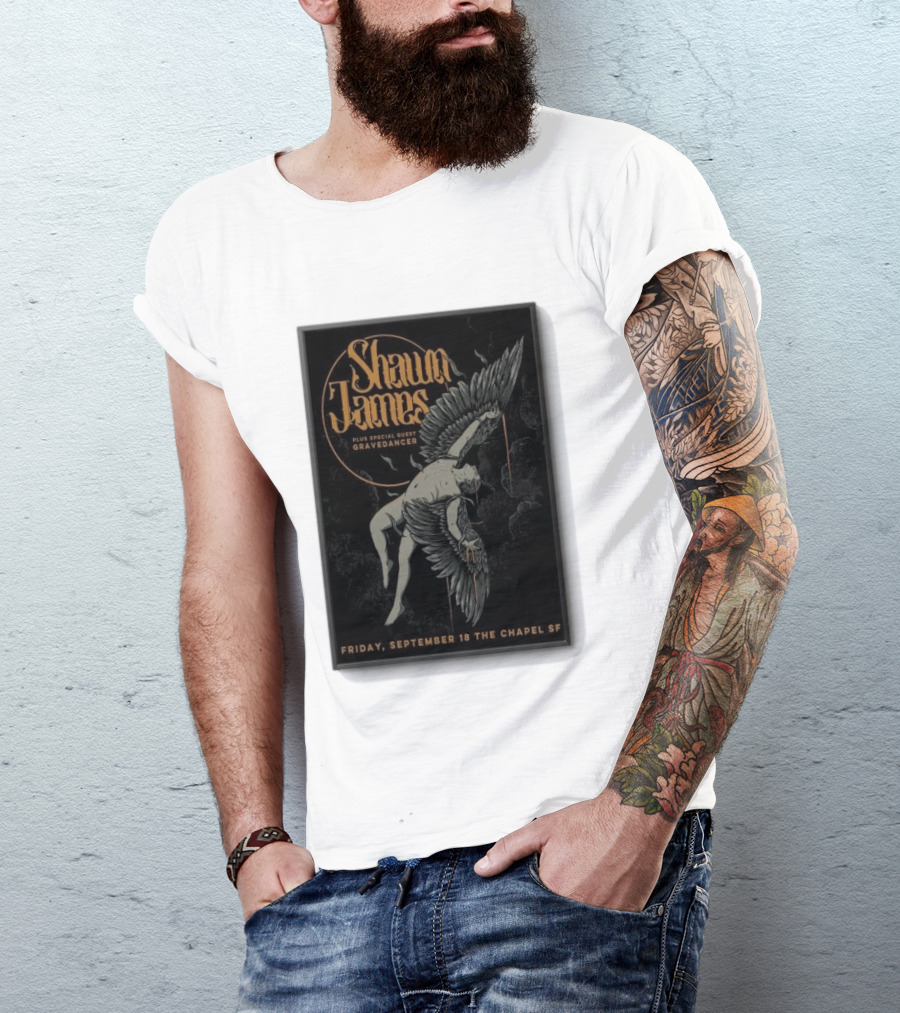 Shawn James San Francisco Concert Special Guest Gravedancer September 18 The Chapel SF T-Shirt