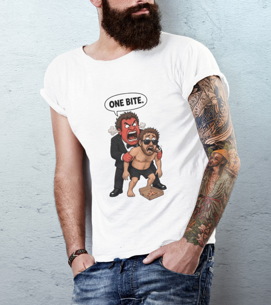 Rico Bo$co One Bite Cartoon Pizza Fan T-Shirt