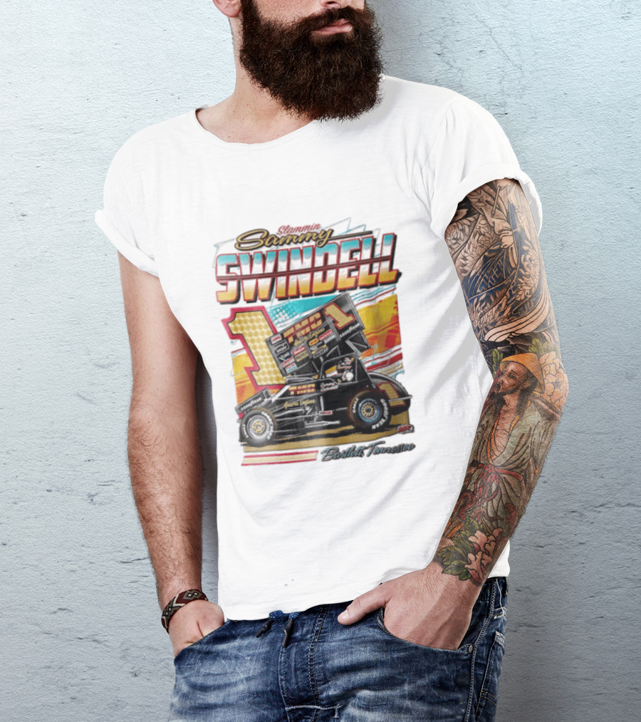 Slammin Sammy Swindell Number 1 Sprint Car Bartlett Tennessee Racing T-Shirt