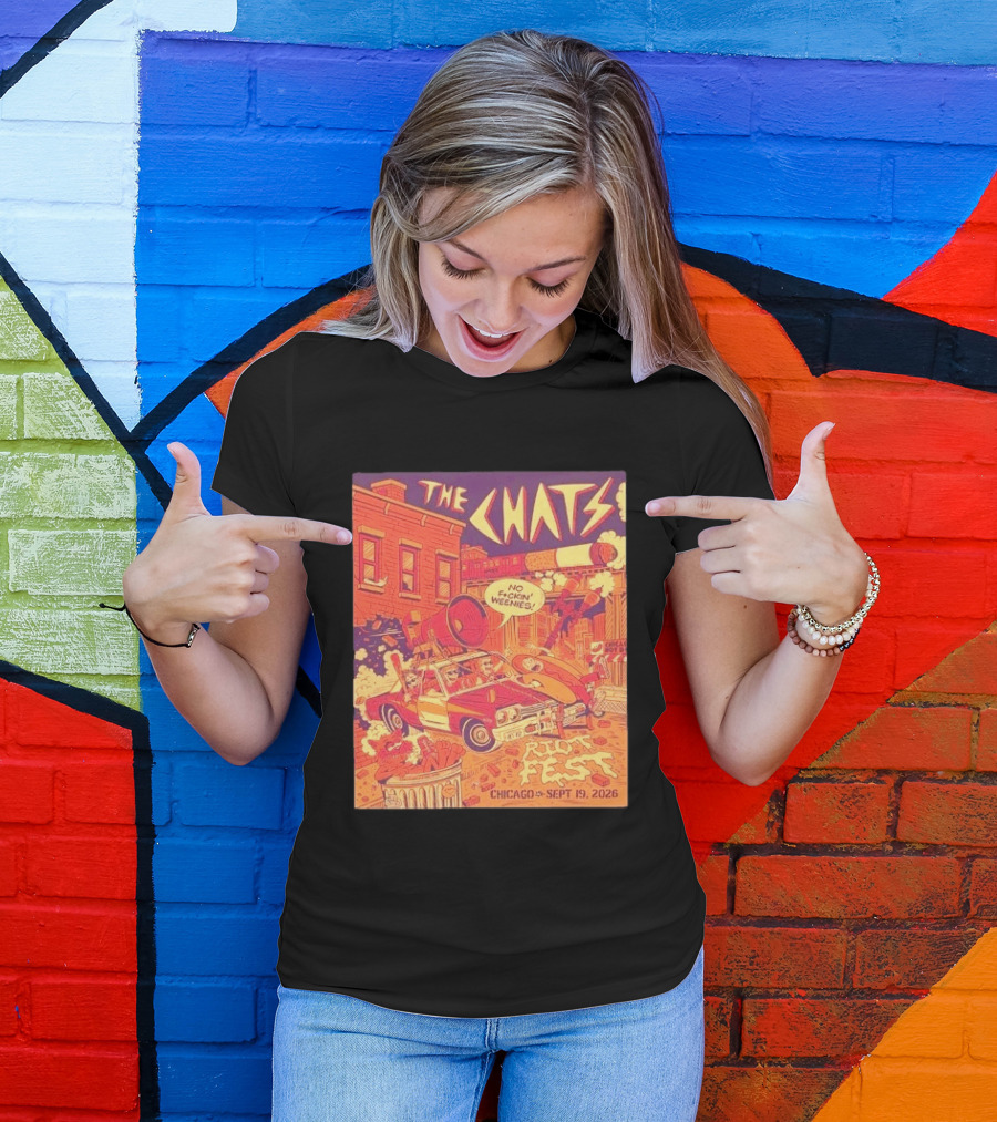 The Chats Riot Fest Chicago September 19 2026 Vintage Comic T-Shirt