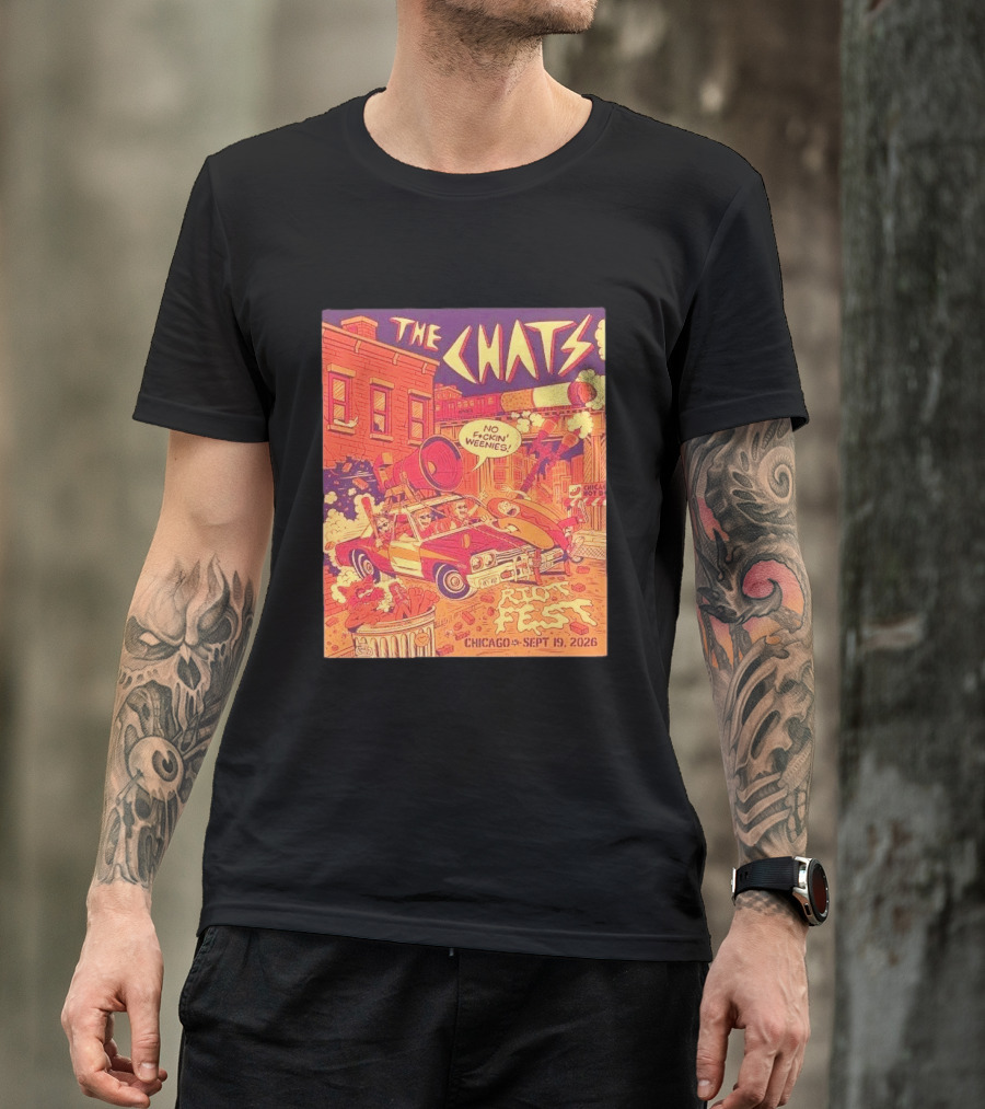 The Chats Riot Fest Chicago September 19 2026 Vintage Comic T-Shirt