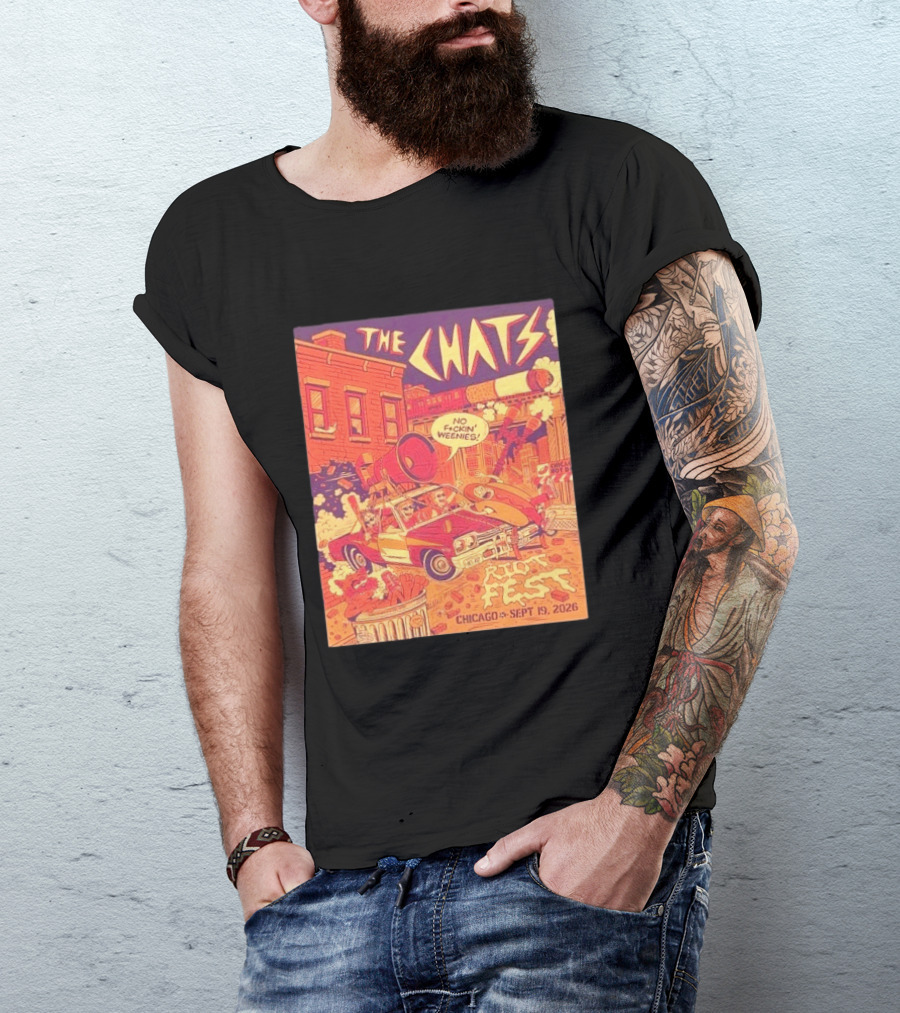 The Chats Riot Fest Chicago September 19 2026 Vintage Comic T-Shirt