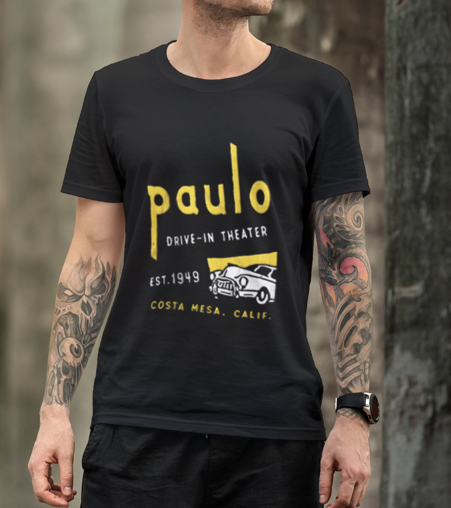 Paulo Drive In Theater Est 1949 Costa Mesa Calif Retro Car T-Shirt