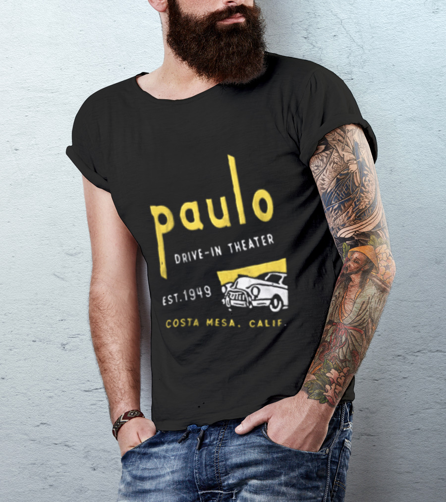 Paulo Drive In Theater Est 1949 Costa Mesa Calif Retro Car T-Shirt