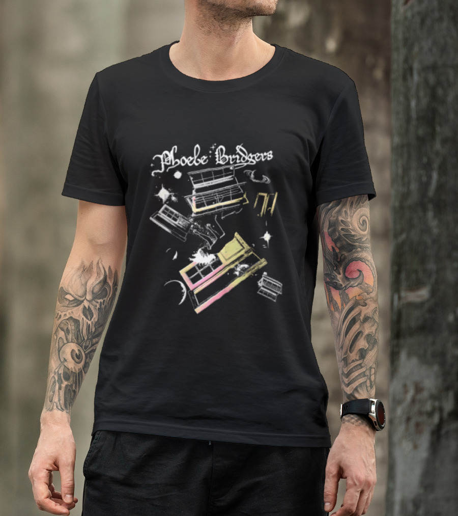 Phoebe Bridgers Cosmic Floating Windows And Stars T-Shirt