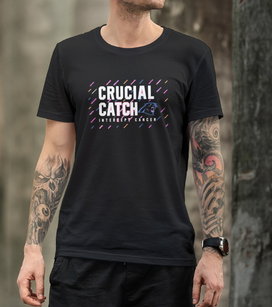 Carolina Panthers 2026 Crucial Catch Intercept Cancer Awareness T-Shirt