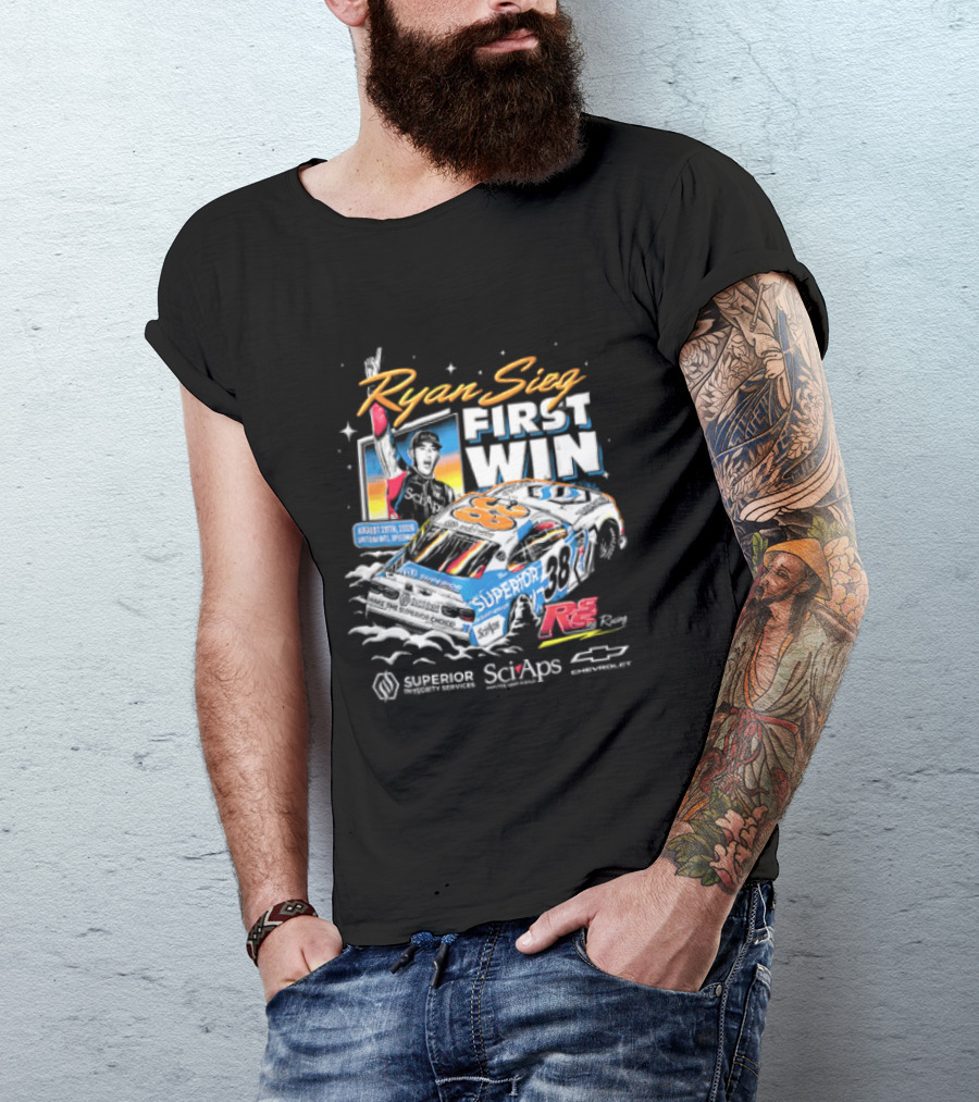 Ryan Sieg First Win August 28th 2026 Daytona Intl Speedway Superior Racing Chevrolet Stock Car Celebrating T-Shirt