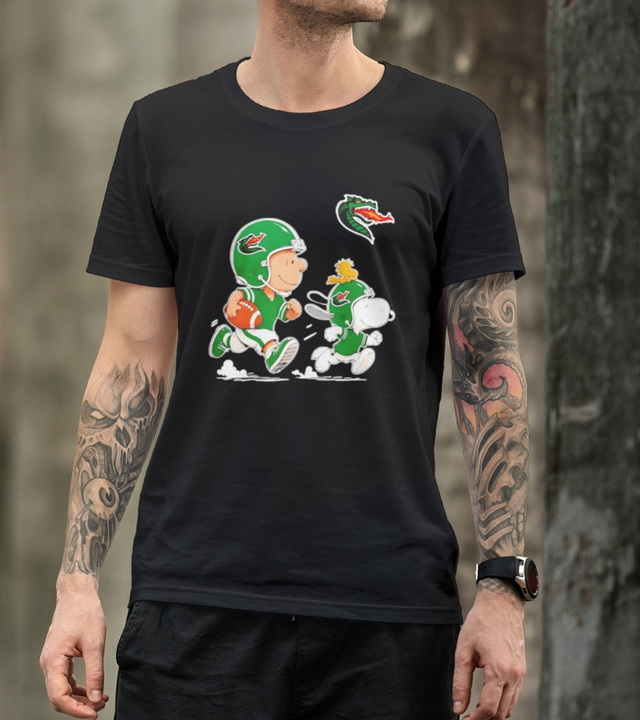 UAB Blazers Charlie Brown Woodstock Snoopy NCAA Football Collaboration T-Shirt