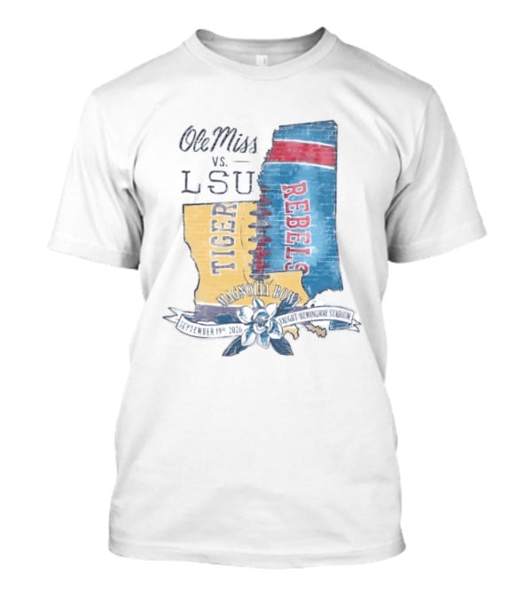 Ole Miss Vs LSU Magnolia Bowl September 19 2026 Vaught Hemingway Stadium T-Shirt