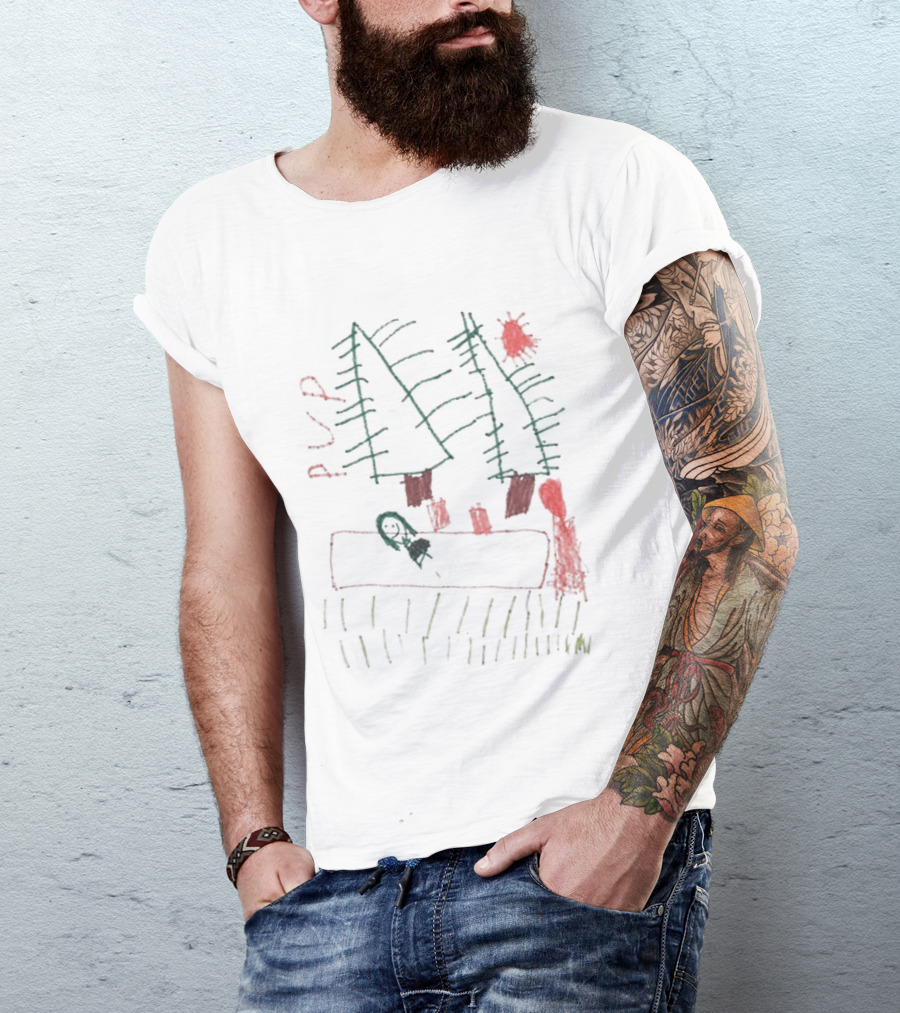 PUP The Dream Is Over Abstract Forest Sketch Sun T-Shirt