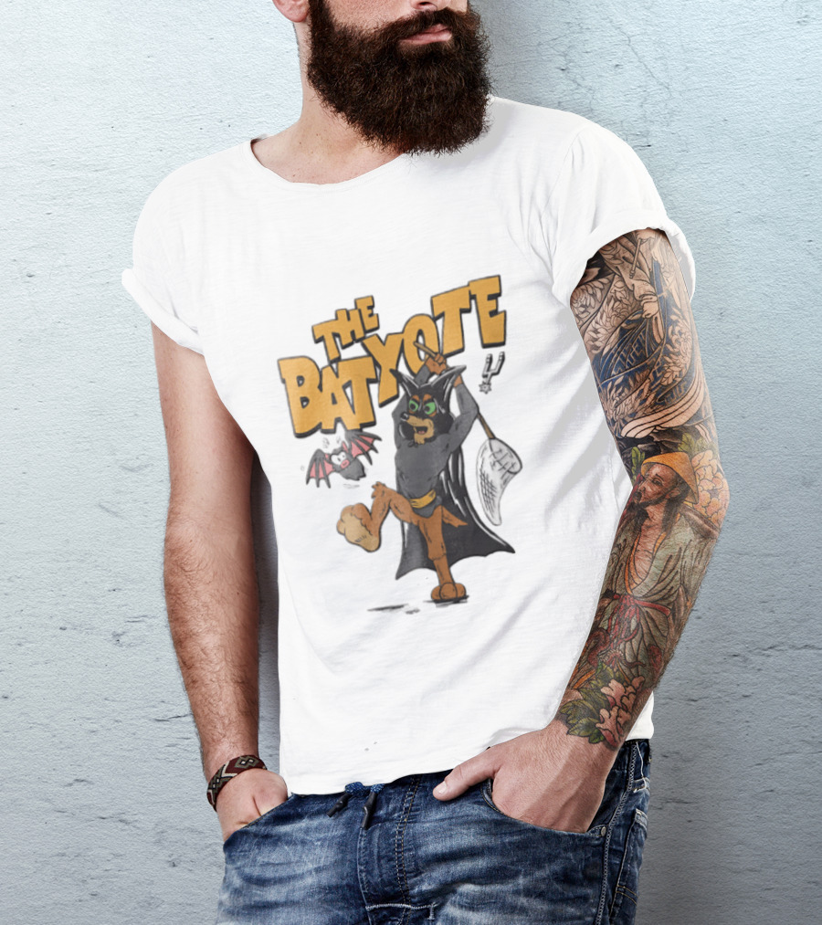 The Bat Yote Coyote Butterfly Net Creature Cartoon San Antonio Spurs NBA T-Shirt