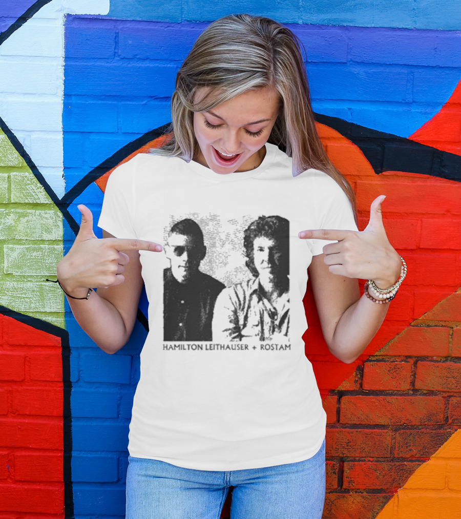 HAMILTON LEITHAUSER ROSTAM Black And White Photo Duo T-Shirt