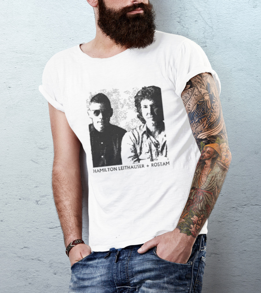 HAMILTON LEITHAUSER ROSTAM Black And White Photo Duo T-Shirt