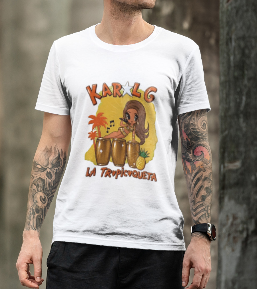 Karol G La Tropicuqueta Tropical Drummer Vibrant Island Vibes T-Shirt