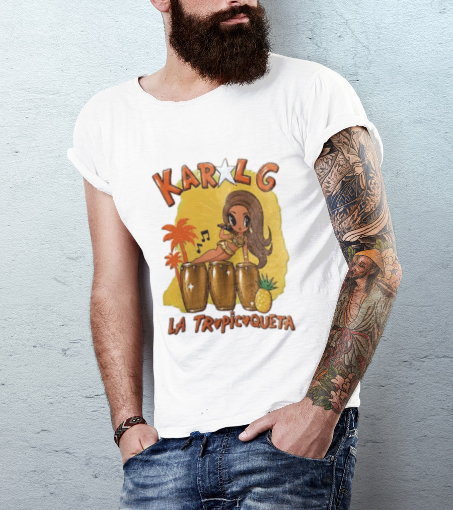 Karol G La Tropicuqueta Tropical Drummer Vibrant Island Vibes T-Shirt