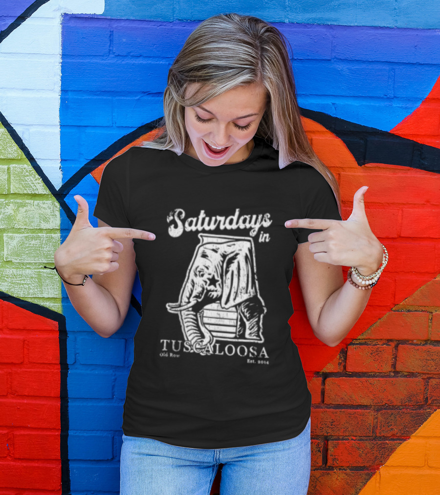 Alabama Crimson Tide NCAA Kyle Row Saturdays Tuscaloosa Elephant 2014 Star T-Shirt