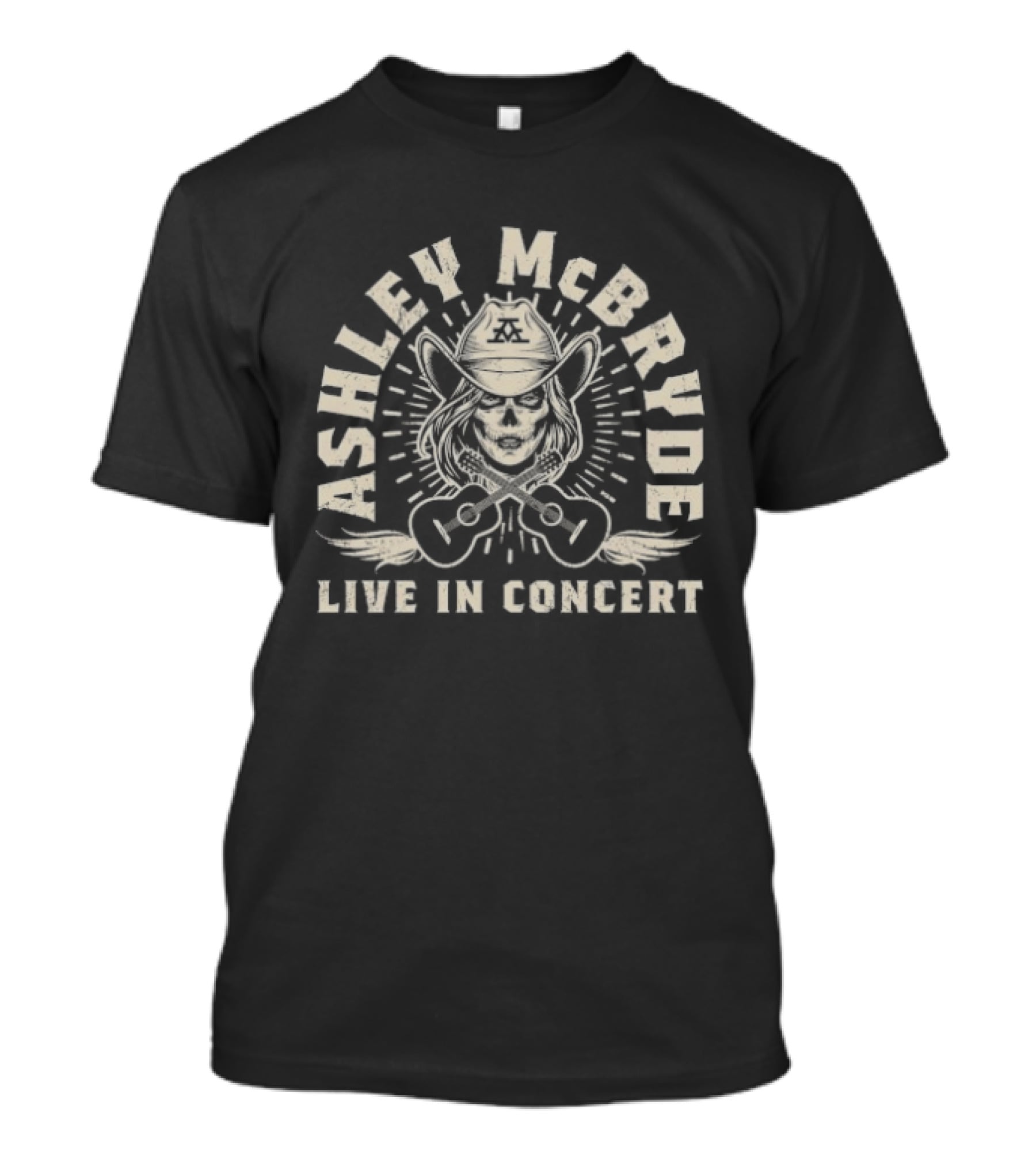 Ashley McBryde Live In Concert Skull Cowgirl Western T-Shirt