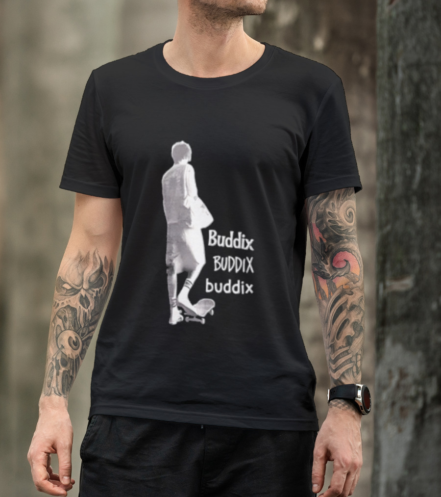 Buddix Person Standing On Skateboard Buddix BUDDIX Buddix T-Shirt