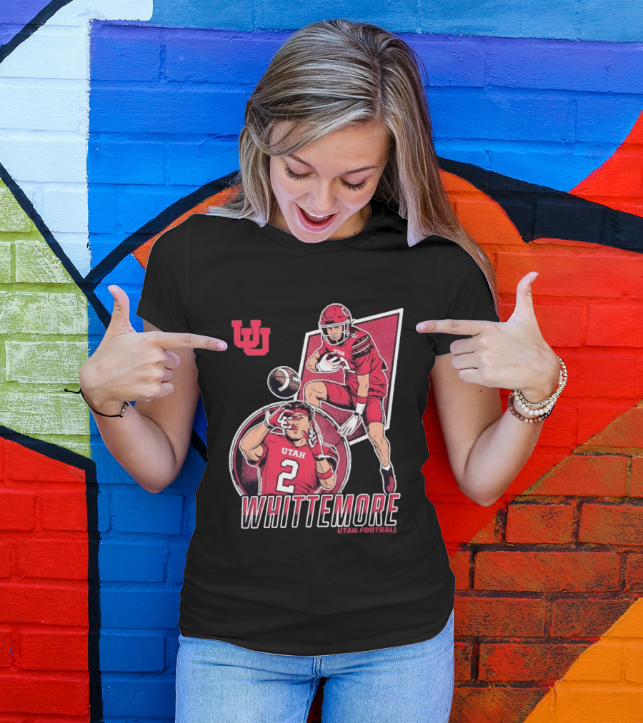 Utah Utes Football Whittemore No 2 Player Collage T-Shirt