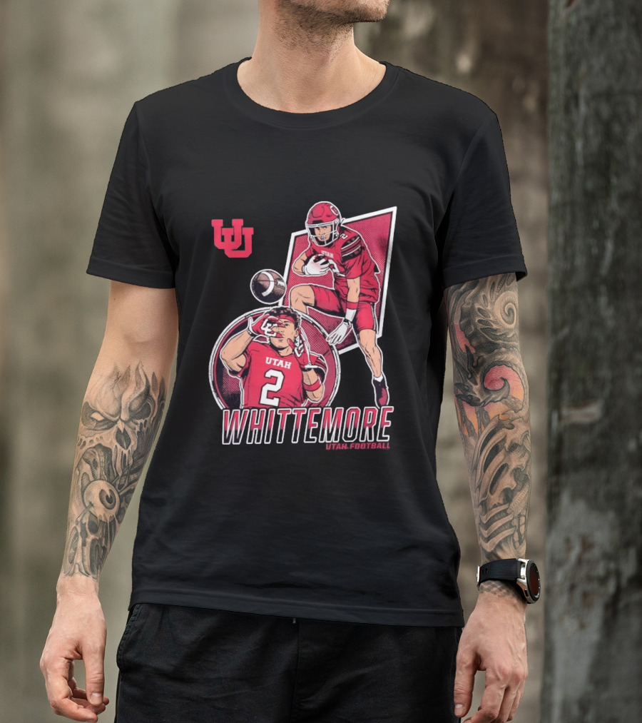 Utah Utes Football Whittemore No 2 Player Collage T-Shirt