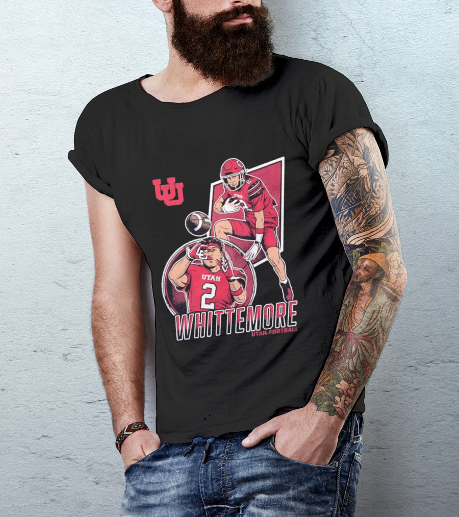 Utah Utes Football Whittemore No 2 Player Collage T-Shirt